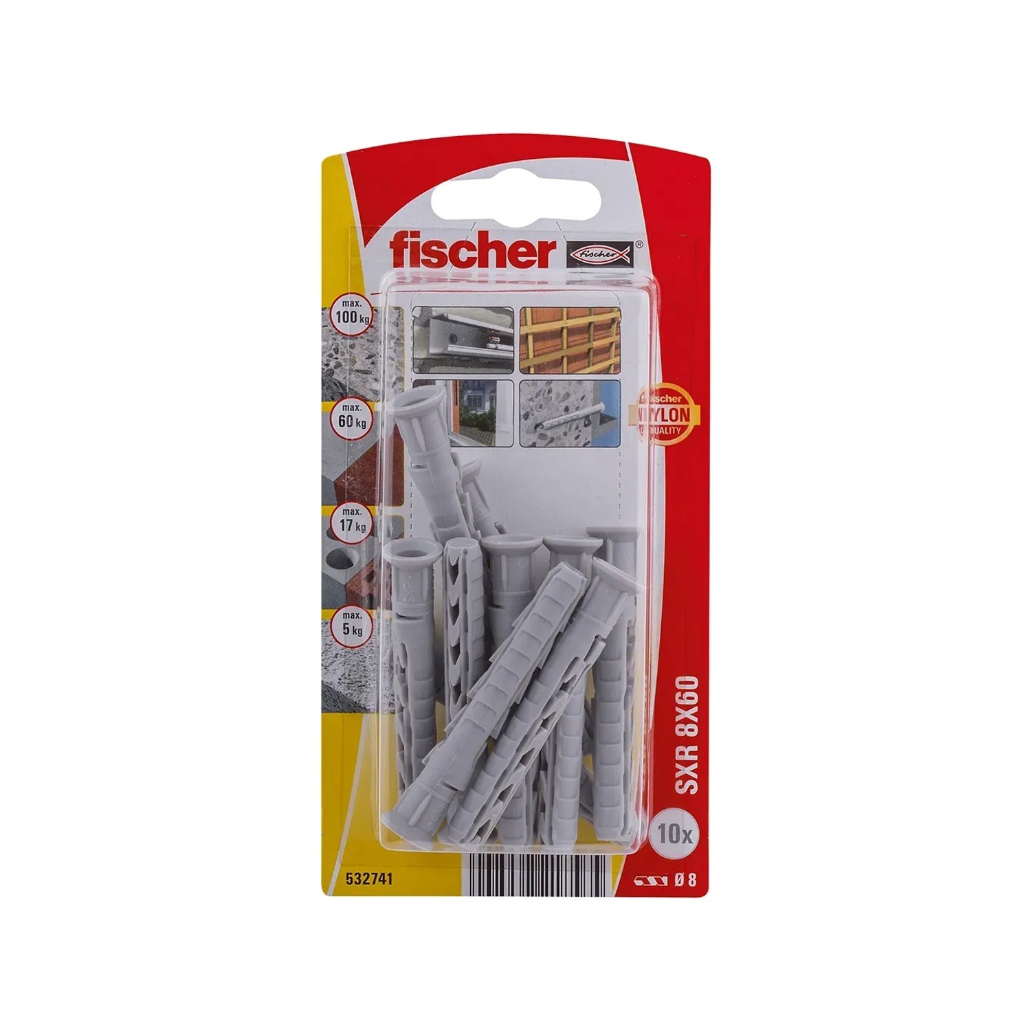 E-shop Fischer Rámová príchytka SXR 8 x 60 K NV, 10 ks