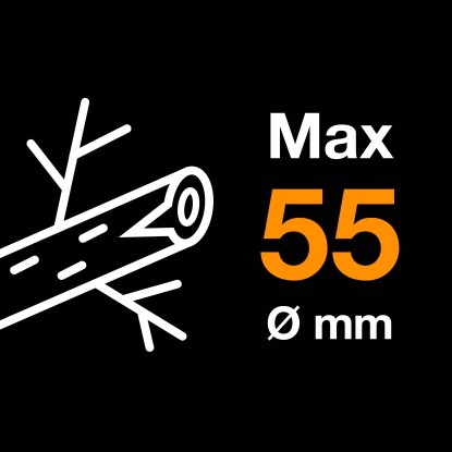 Symbolický obrázok: Max. priemer rezu 55 mm pre nožnice na konáre Fiskars Amboss-Getriebe LX99-L.