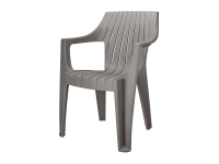 Mega Plast Záhradné kreslo MODENA tmavo sivá 84 x 50 x 60 cm