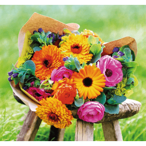Helma 365 Nástenný mesačný kalendár 2027 plánovací Kytice 12 x 48 cm
