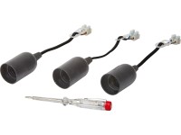 OBI Objímka žiarovky E27 so skúšačkou napätia čierna, 3 ks