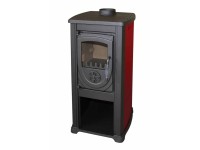 Bella Thalia Krbové kachle OKTA bordo 3,9 kW