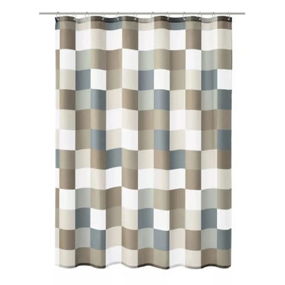 Kleine Wolke Sprchový záves Check taupe 180 x 200 cm