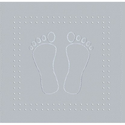 Kleine Wolke Protišmyková podložka do vane Foot sivá 36 x 72 cm