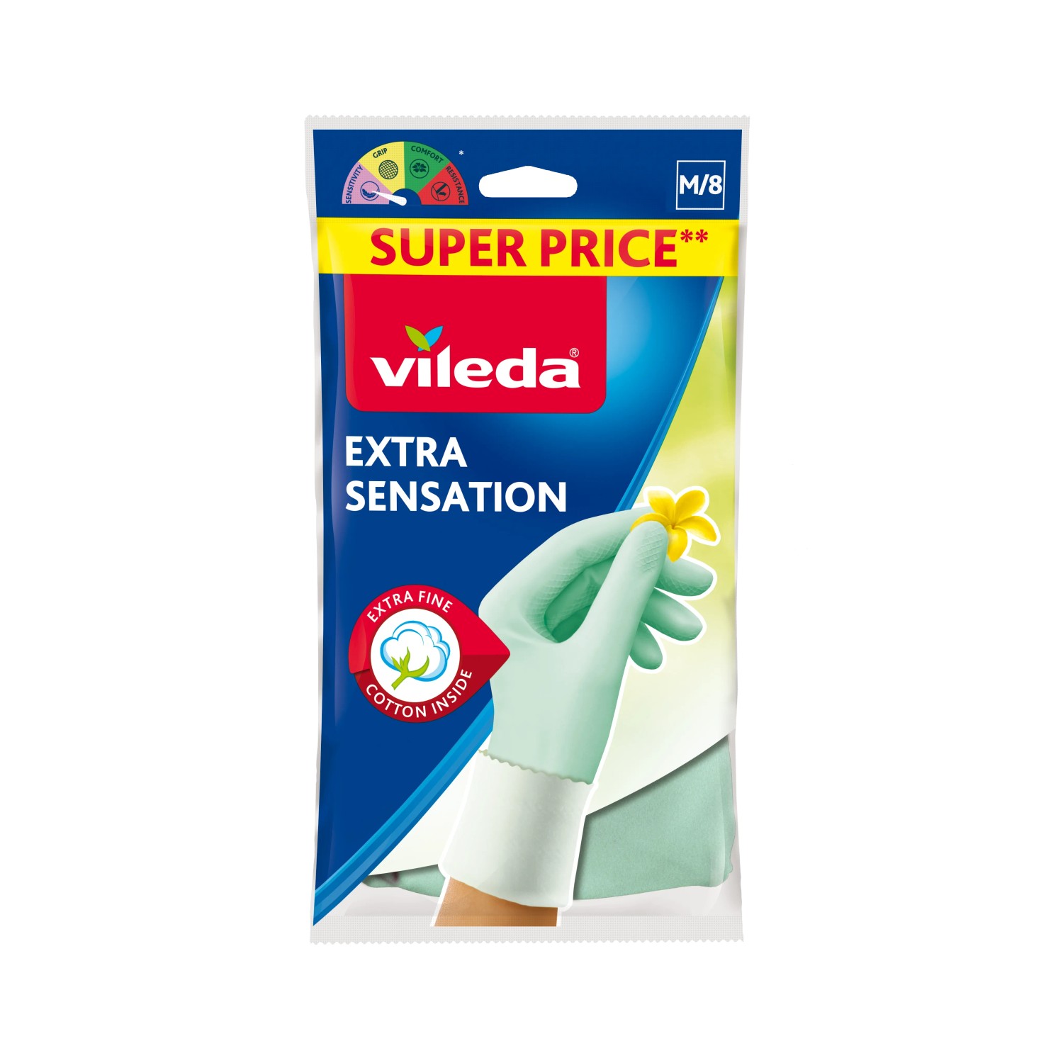 E-shop Vileda Rukavice na domáce práce Extra Sensation M