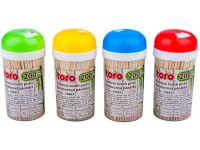 Toro Špáradlá v zásobníku bambus, mix farieb, 200 ks