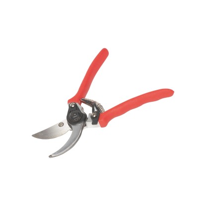Bypass nožnice na záhradu s červenými rúčkami, max. priemer strihu 13 mm.