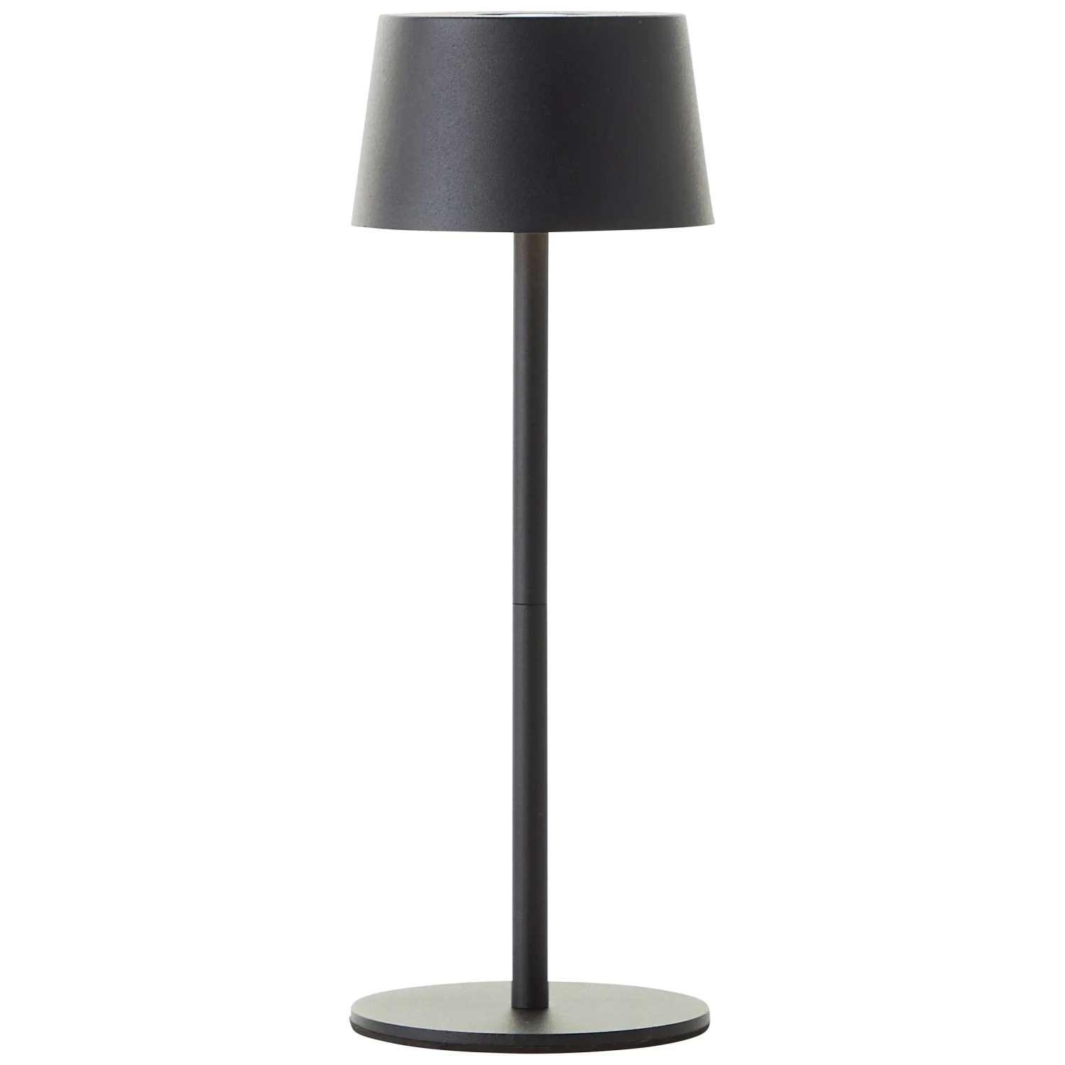 E-shop Brilliant Dobíjacia stolná lampa Jona 2 W, 170 lm, 3000 K, čierna pr. 9 x 25 cm