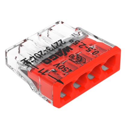 WAGO Inštalačná svorka 2273 PUSH WIRE 4 plné vodiče, max. 2,5 mm, 100 ks