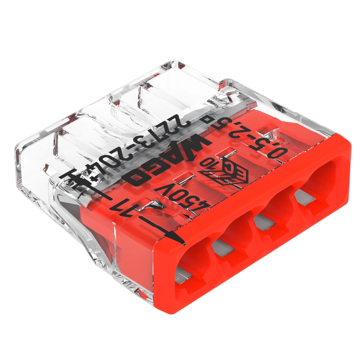 E-shop WAGO Inštalačná svorka 2273 PUSH WIRE 4 plné vodiče, max. 2,5 mm, 100 ks