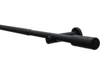 GARDINIA Záclonová súprava KRETA čierna matná 19/16 mm, 120-210 cm