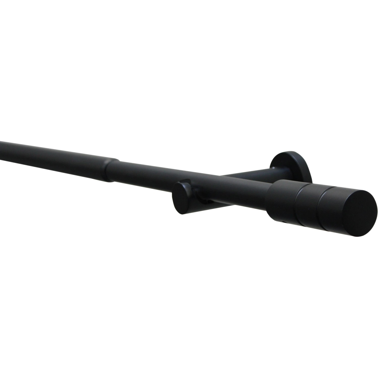E-shop GARDINIA Záclonová súprava KRETA čierna matná 19/16 mm, 120-210 cm