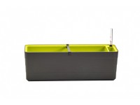 Plastia Samozavlažovací kvetináč Berberis antracit + zelená 19,7 x 59 x 19,5 cm Plastia Samozavlažovací kvetináč Berberis antracit + zelená 19,7 x 59 x 19,5 cm