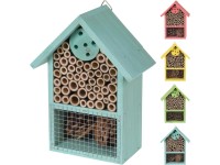 Koopman Drevený hmyzí hotel rôznej farby 15 x 8 x 20 cm