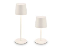 Brilo Dobíj. LED stol. lampa Bota, 2,6W, 120 lm, IP44, stará biela, pr.11 x 33cm