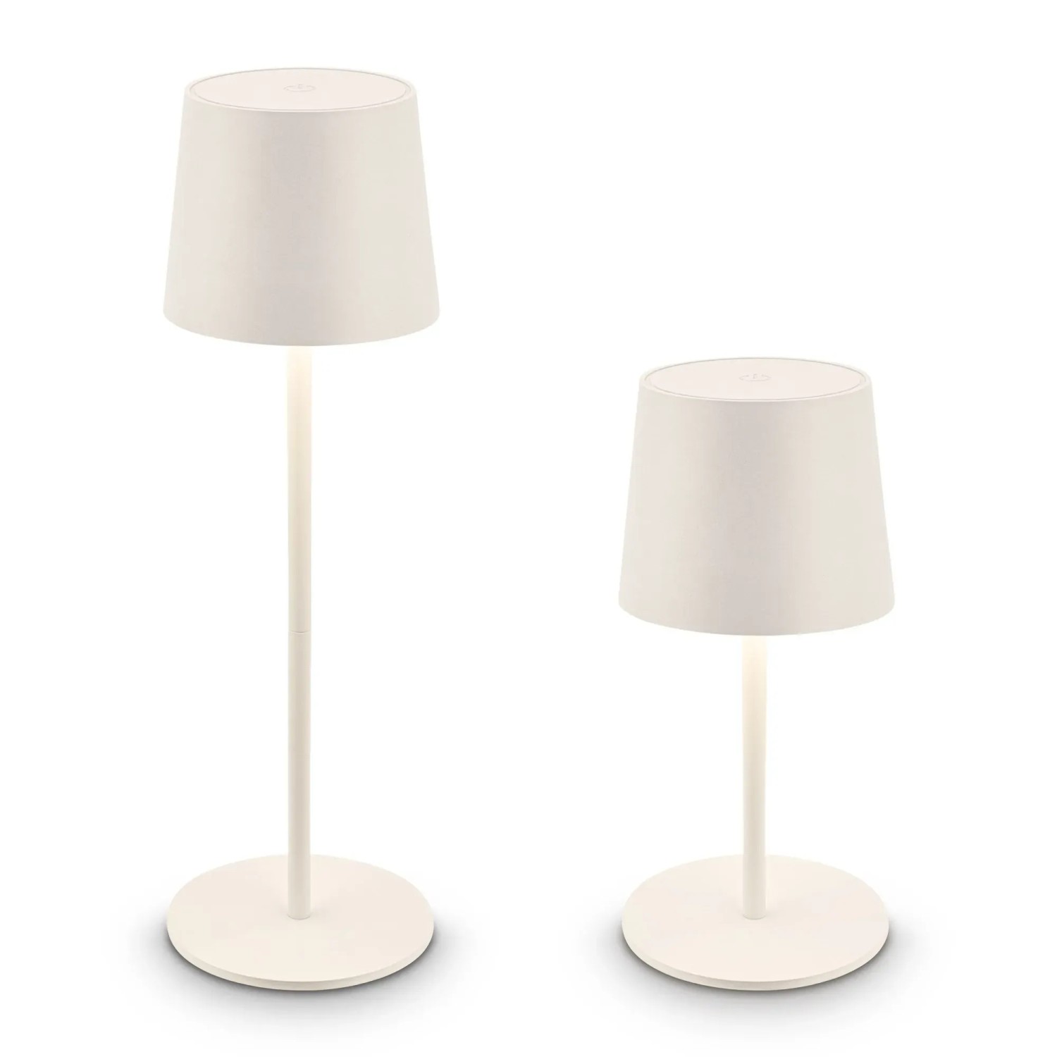 E-shop BRILO Dobíj. LED stol. lampa Bota, 2,6W, 120 lm, IP44, stará biela, pr.11 x 33cm