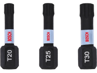 Bosch Súprava skrutkovacích nástavcov Impact Control T20, T25, T30, 3 ks, 1/4