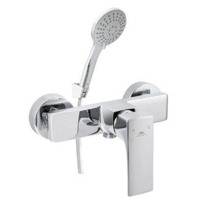 Rubineta Sprchová batéria Modena-12/K nástenná (s príslušenstvom), chróm