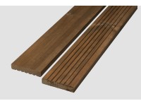 Rettenmeier Terasová doska ryhovaná/rebrovaná, hnedá, 2000 x 27 x 144 mm