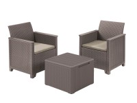 Keter Súprava balkónového nábytku Elodie, cappuccino-piesková, 3dielna