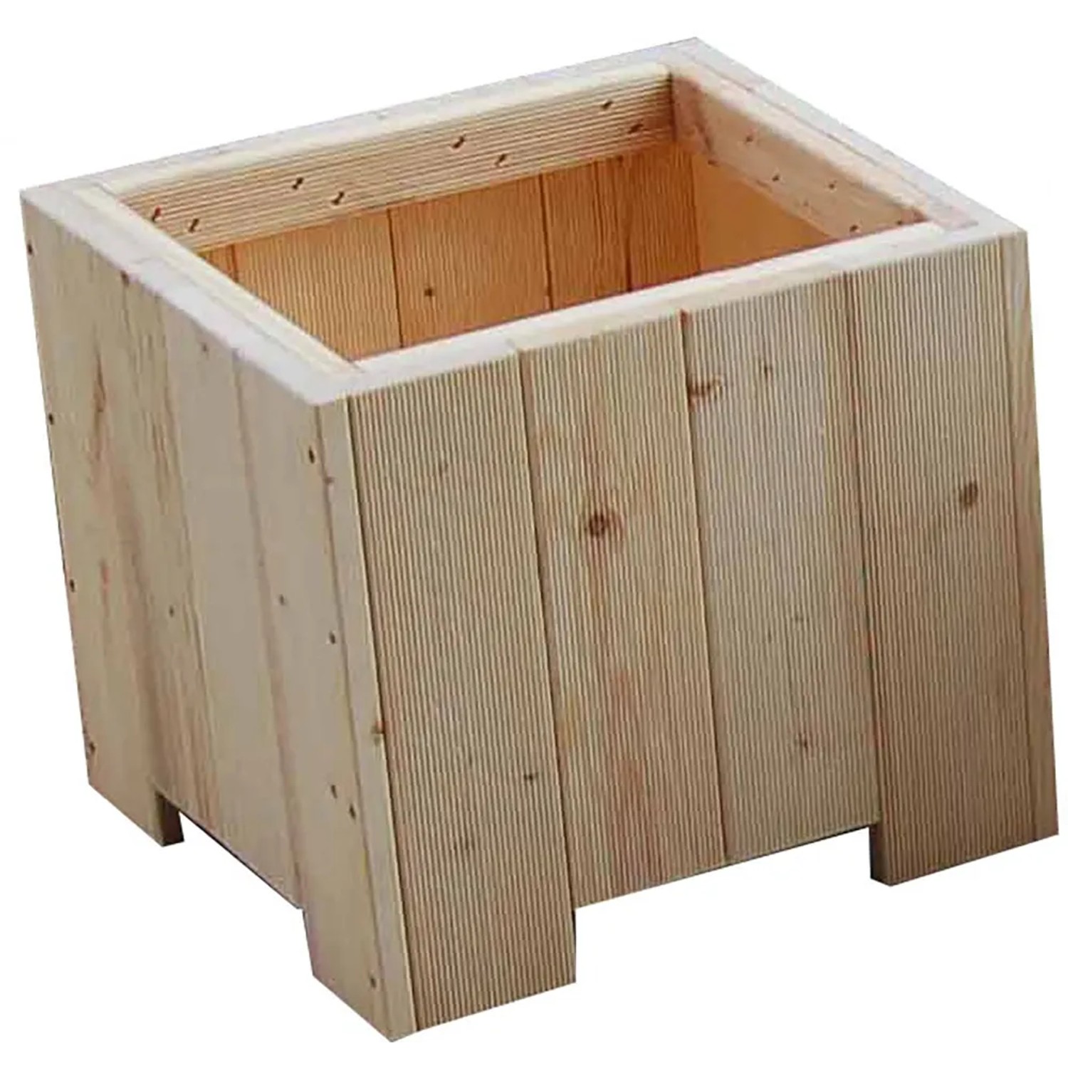 E-shop Gaspo Drevený kvetináč Wels, prírodný, 45 x 45 x 35 cm