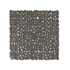 Antracitová sprchová vložka Spirella Riverstone, 54x54 cm, vzhľad kameňa pre väčšiu bezpečnosť v sprche.