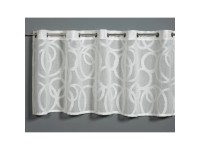 Sehlbach Vitrážová záclona s otvormi, kruhy, prírodná, 135 x 50 cm