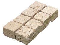 Euro Stone Travertínová dlažobná kocka, Ivory Classic, 10 x 10 x 8 cm
