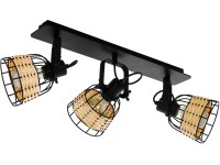 Eglo Bodové svietidlo s 3 svetlami Anwick 1 čierno-prírodné