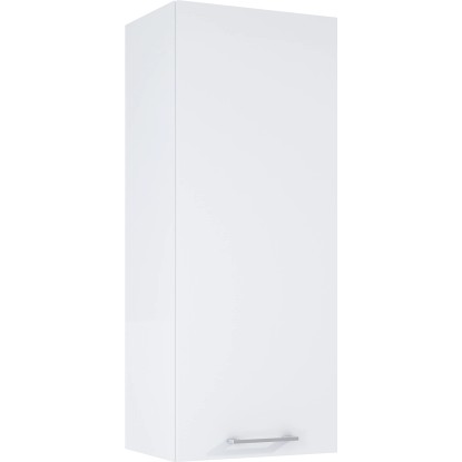 Maximus Vysoká závesná kúpeľňová skrinka Stylo, 1 dvierka, biela, 40 cm