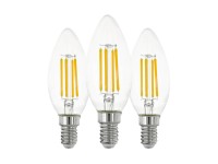EGLO LED žiarovka E14 C35 7W 806lm 2700K pr. 35 x 98 mm, číra, 3 ks