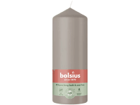 Bolsius Valcová sviečka Essentials, hnedosivá Light Taupe, pr. 5,8 x 15 cm