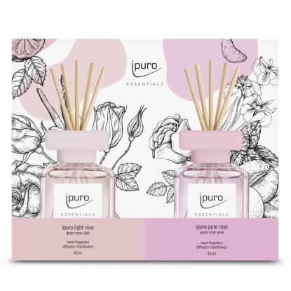 Ipuro Aroma difuzér Essentials Set Light & Pure Rose 2 x 50 ml