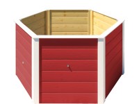 Weka Vyvýšený záhon 669, 6-hranný, červený, 143 x 143 x 68,5 cm Weka Vyvýšený záhon 669, 6-hranný, červený, 143 x 143 x 68,5 cm