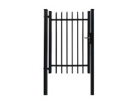 Dekoratívna jednokrídlová bránka Porto na zabetónovanie antracit 120 x 180 cm
