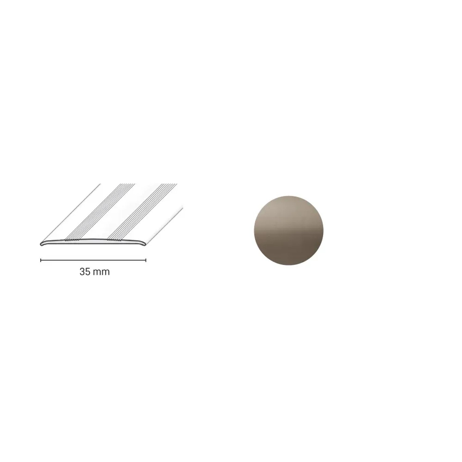 E-shop Döllken Profiles Prechodový profil DP 08 skrutkovací 35 x 930 mm, champagne