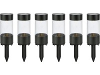 Solárne LED svietidlo Corvara so zápichom, IP44, pr. 5 x 19 cm, 6 ks