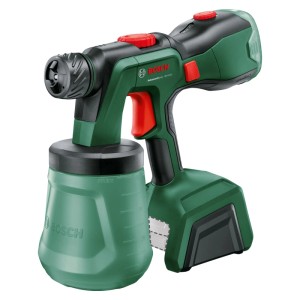 Bosch akumulátorový striekací systém Advanced-Spray 18V-500, zeleno-čierny, s nádobou na farbu. Na presné striekanie.