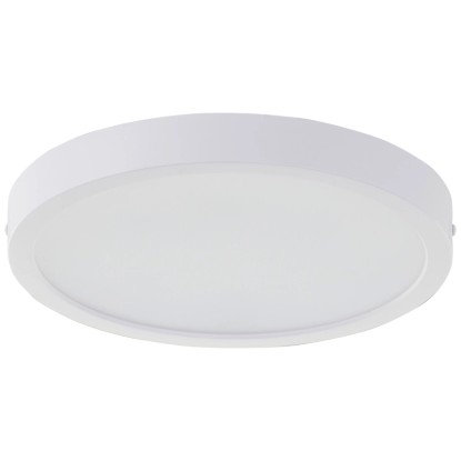 Biele okrúhle LED stropné svietidlo Varano, priemer 27,5 cm, pre obývacie izby a kúpeľne.