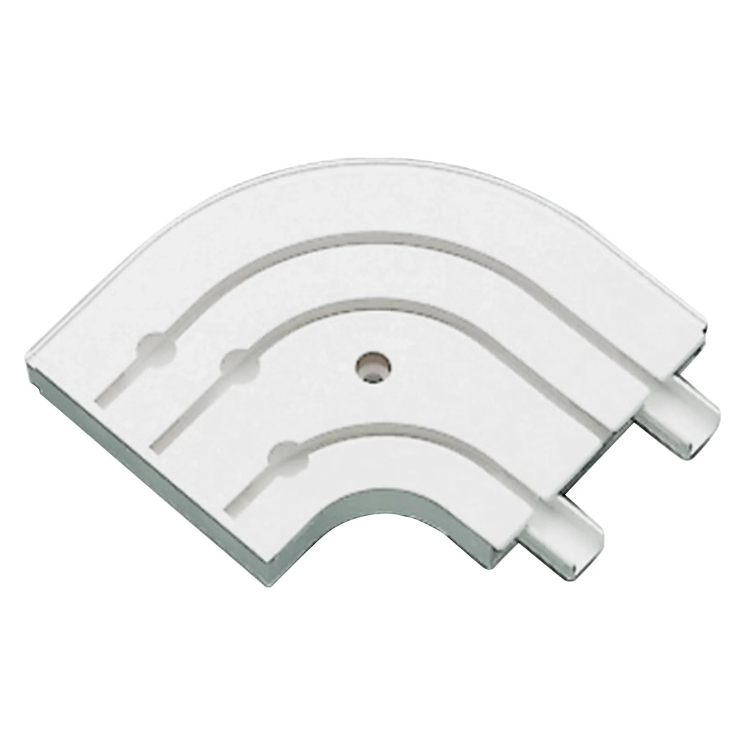 E-shop Gardinia Oblúk trojdrážkový GE3 s koncovkami 13,5 x 13,5 cm biely