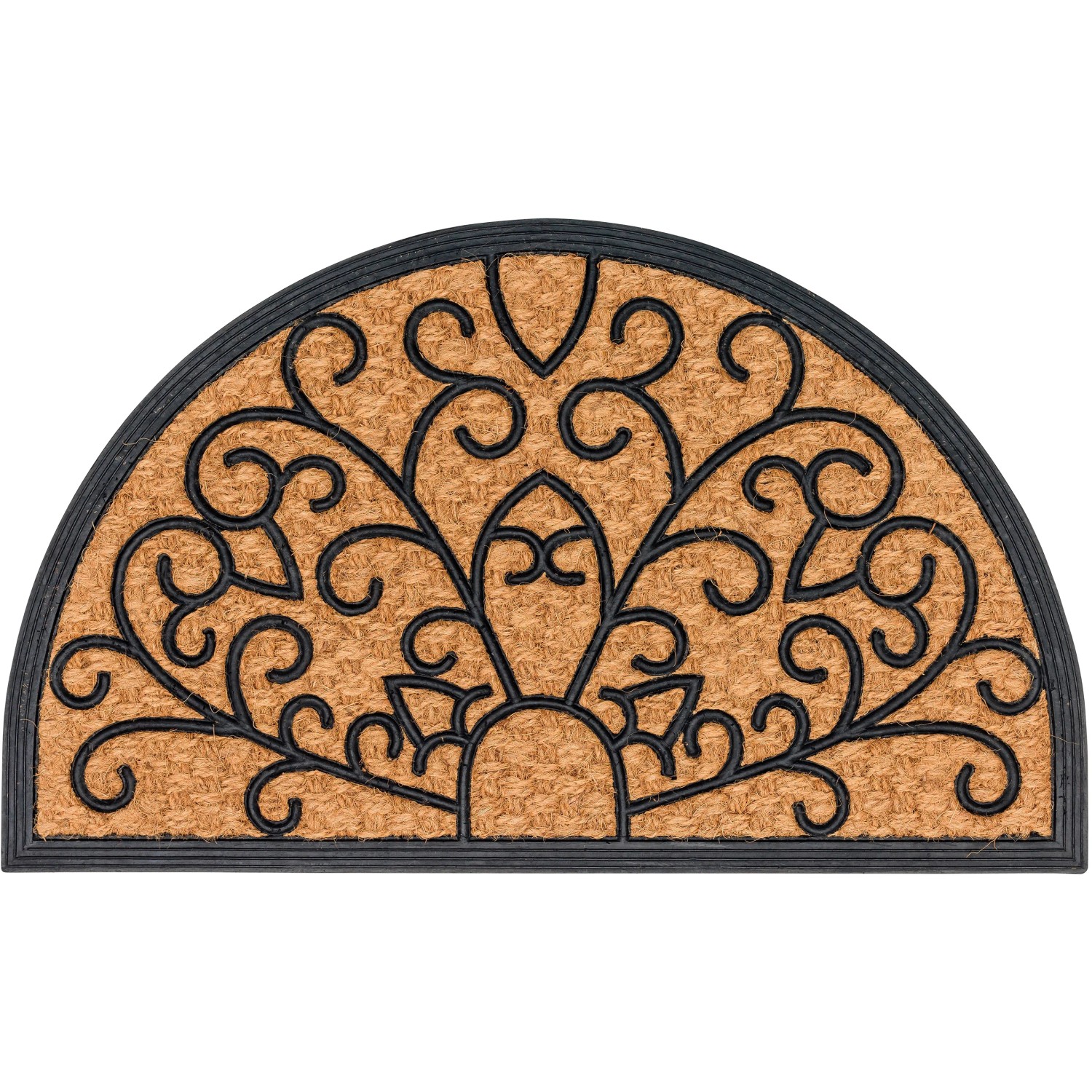 E-shop Astra Rohožka Coco Deluxe Light 45 cm x 75 cm reliéf polkruhová