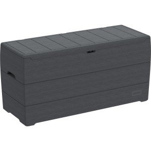 Duramax Durabox 270 l univerzálny úložný box v antracitovej farbe, ideálny na uskladnenie v záhrade alebo ako sedadlo.