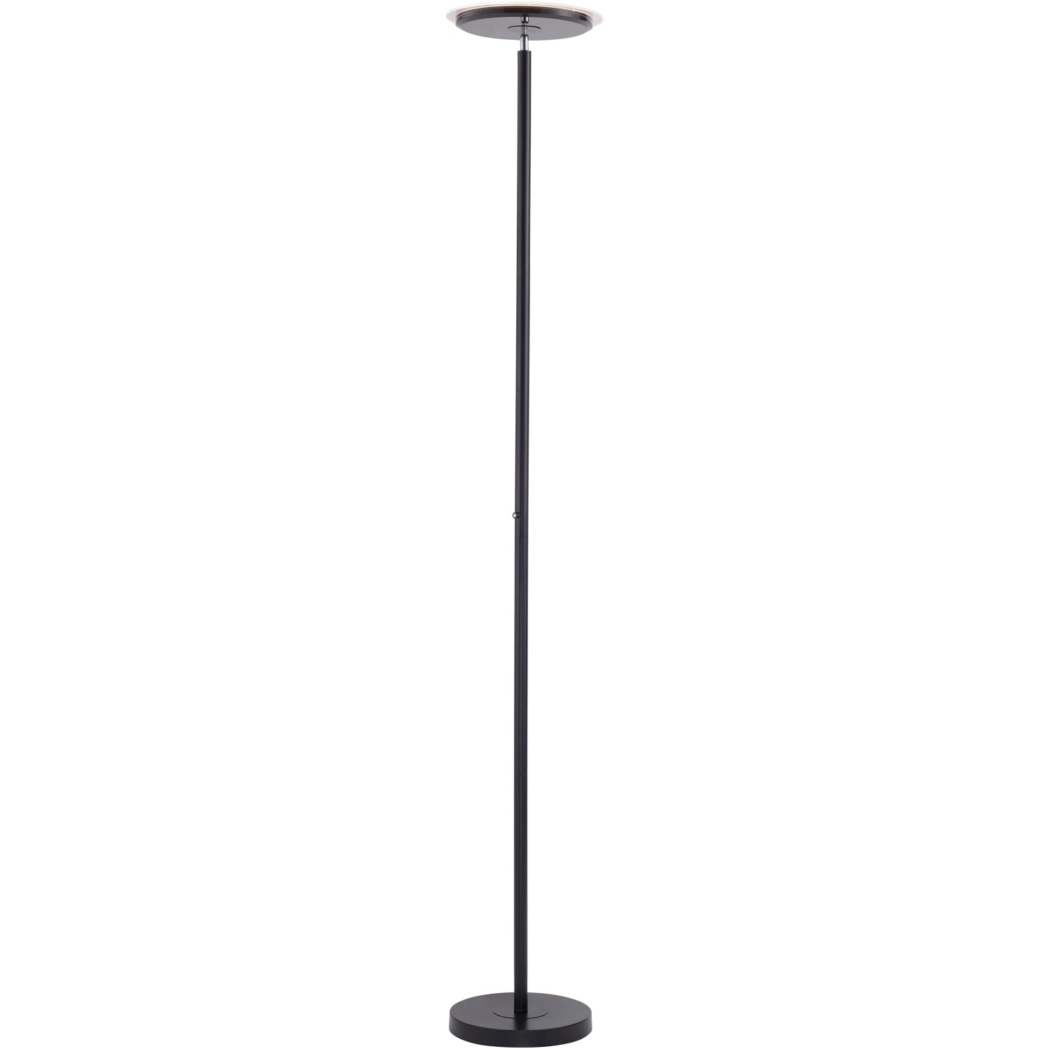 E-shop SellTec Stojaca LED lampa osvetľujúca strop Hans, 3000K, čierna, pr. 28 x 190cm