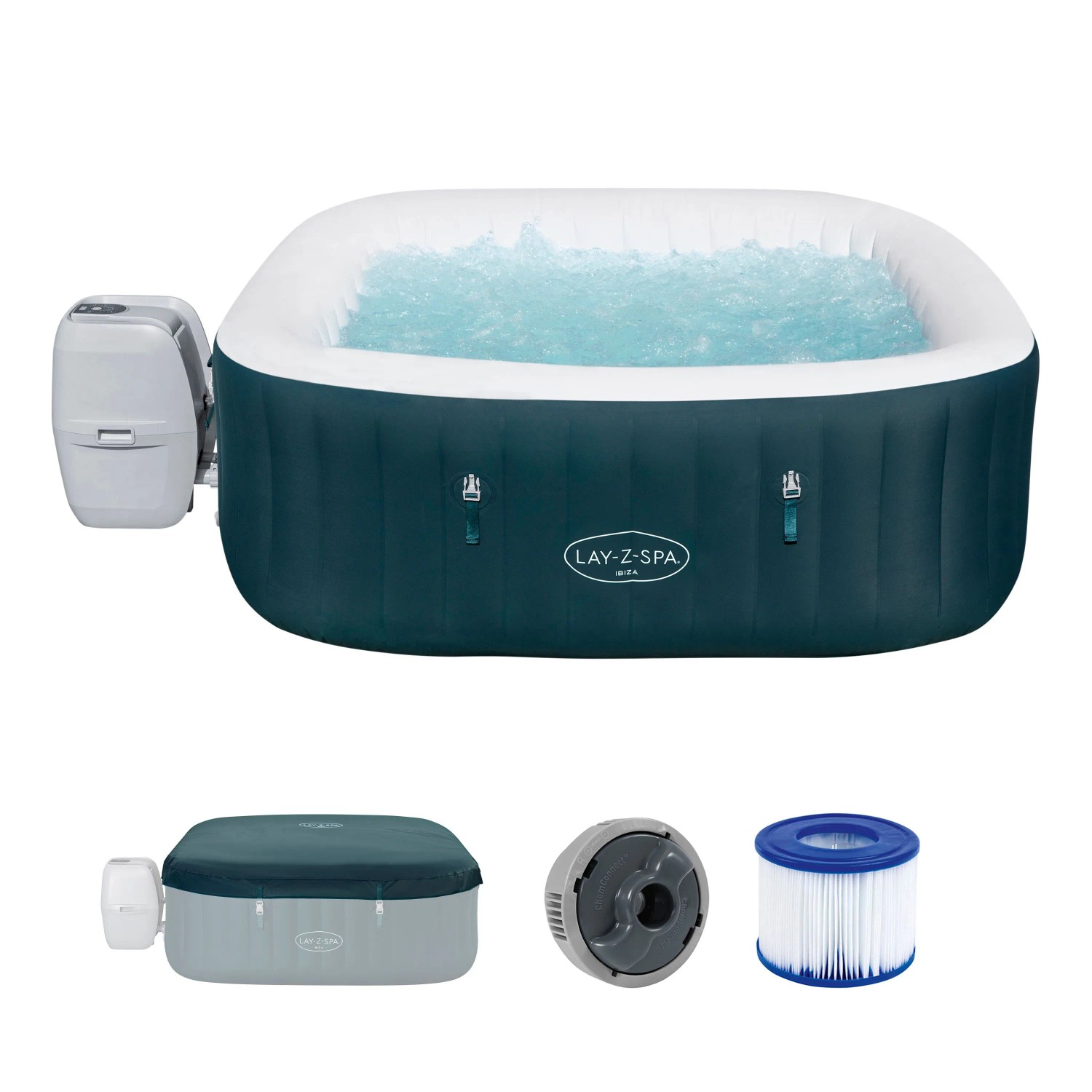 E-shop Bestway LAY Z SPA Vírivka Ibiza AirJet, 180 x 180 x 66 cm