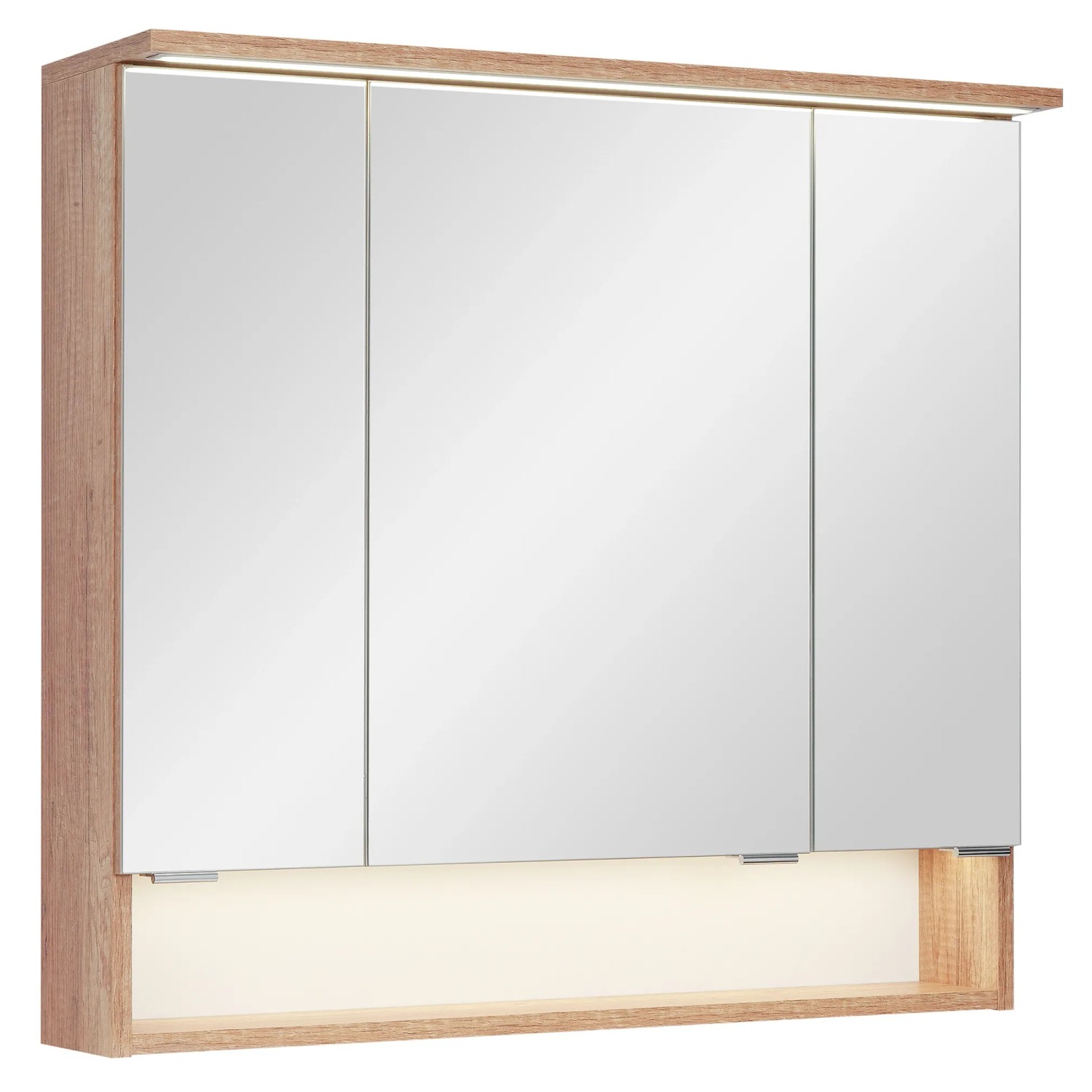 E-shop A-Interiéry Zrkadlová skrinka s LED osvetlením Dorian 80 ZS, 75 x 80,2 x 21,7 cm