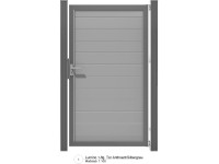 GroJa Lumino Brána univerzálna DIN striebrosivá s antracitovým rámom 100 cm x 18