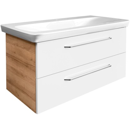 Fackelmann Kúpeľňová skrinka pod umývadlo MILANO suk.dub/biela 1000 x 492 x476mm