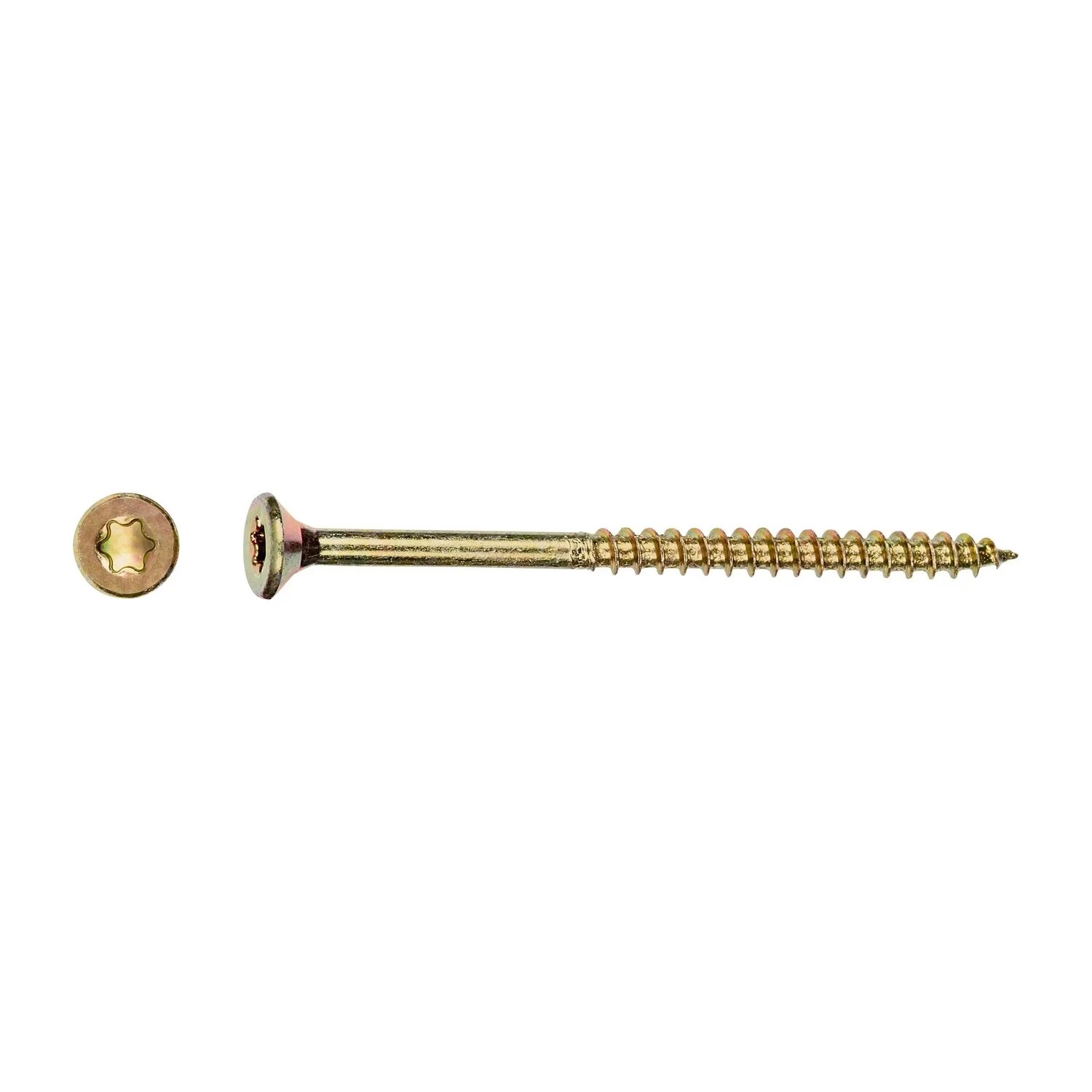 E-shop Uni skrutky so zápustnou hlavou TX30 čiastočný závit žlto pozink. 6x70mm-na váhu