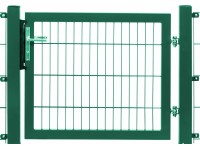 Jednokrídlová brána Premium zo zváraného pletiva zelená, rám 80 x 100 cm