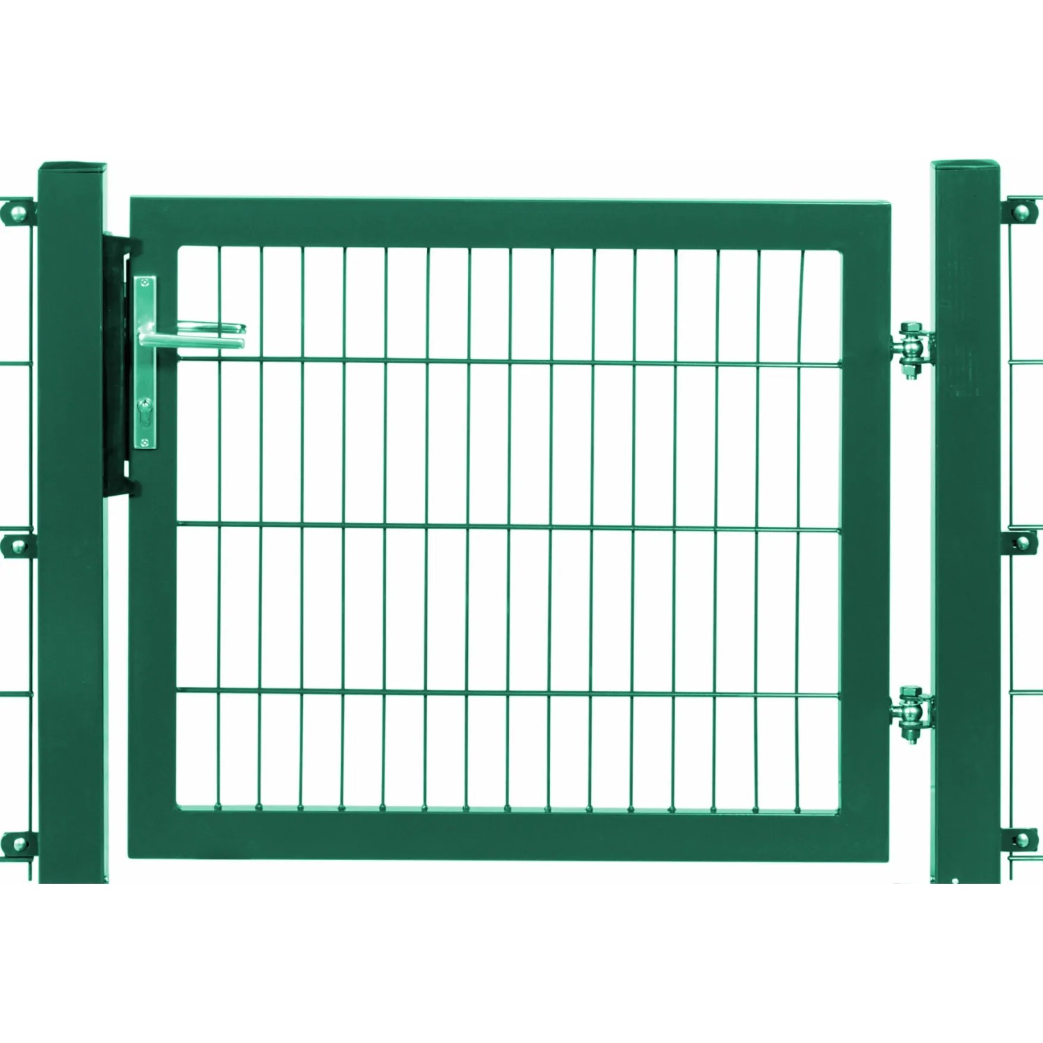 E-shop Jednokrídlová brána Premium zo zváraného pletiva zelená, rám 100 x 100 cm